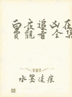 白夜追凶在线免费观看 全集