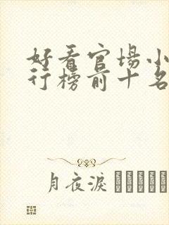 好看官场小说排行榜前十名