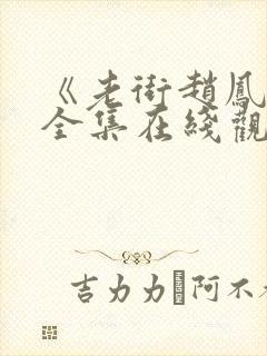 《老街赵凤声》全集在线观看视频
