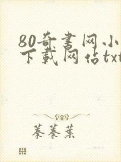 80奇书网小说下载网站txt封面