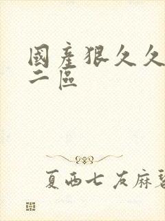 国产狠久久一区二区