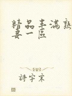 精品丰满熟妇人妻一区