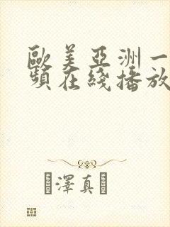 欧美亚洲一区视频在线播放