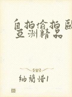 自拍偷拍 欧美 亚洲精品