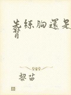 先练胸还是先练背封面