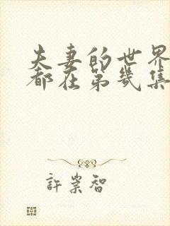 夫妻的世界吻戏都在第几集