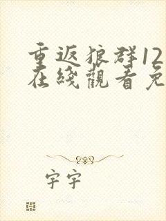 重返狼群12集在线观看免费版高清