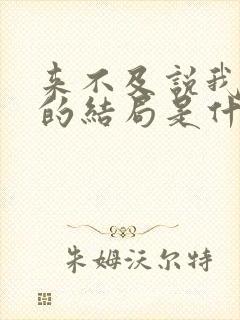 来不及说我爱你的结局是什么