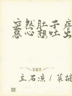 突然肚子疼头晕恶心想吐出虚汗是怎么回事