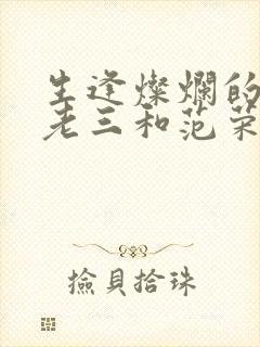 生逢灿烂的日子老三和范荣结局