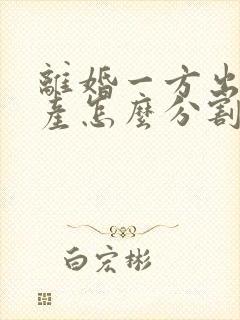 离婚一方出轨财产怎么分割