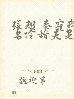 张翅 豢宠我的名伶甜夫是少帅