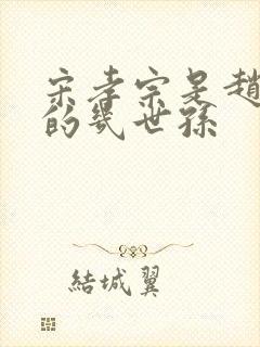 宋孝宗是赵匡胤的几世孙封面