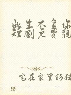 此生不负你情深短剧免费观看高清