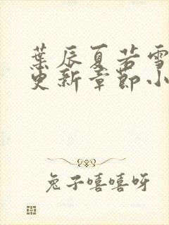 叶辰夏若雪最新更新章节小说免费阅读