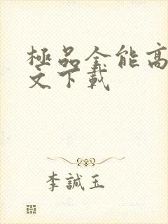 极品全能高手全文下载