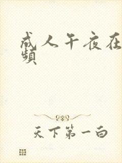 成人午夜在线视频