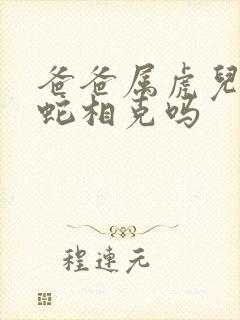 爸爸属虎儿子属蛇相克吗