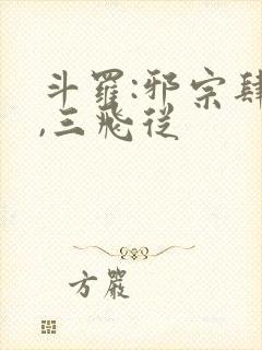 斗罗:邪宗肆虐,三飞从