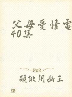 父母爱情电视剧40集