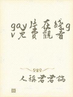 gay片在线gv免费观看封面