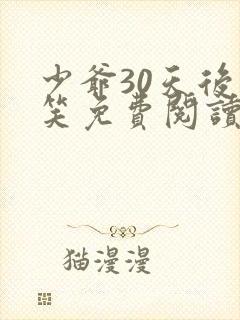 少爷30天后会笑免费阅读全文