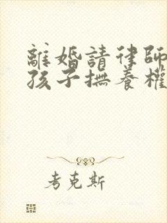 离婚请律师争取孩子抚养权