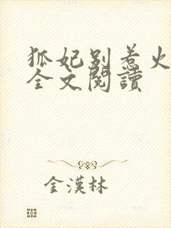 狐妃别惹火免费全文阅读