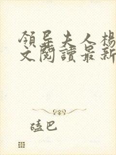 领导夫人杨姨全文阅读最新章节