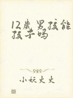 12岁男孩能生孩子吗