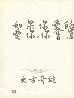 如果你爱的人不爱你,你会怎么办?封面