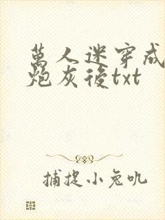 万人迷穿成作死炮灰后txt封面