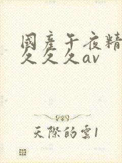 国产午夜精品久久久久av