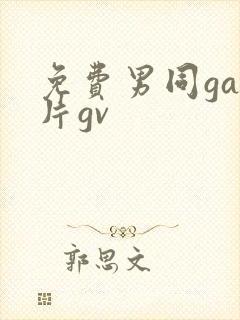 免费男同gay片gv