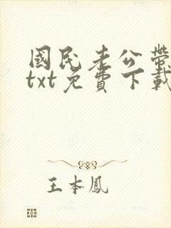 国民老公带回家txt免费下载