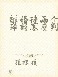 离婚后两个孩子归谁怎么判