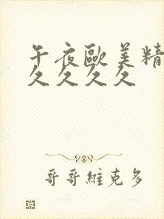 午夜欧美精品久久久久久