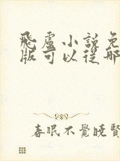 飞卢小说免费盗版可以从哪里看