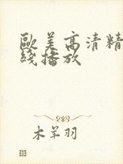 欧美高清精品在线播放