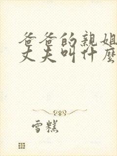 爸爸的亲姐姐的丈夫叫什么