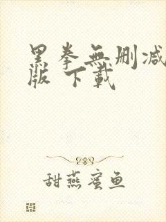 黑拳无删减国语版 下载