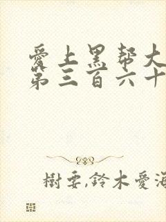 爱上黑帮大佬的第三百六十五天第4季