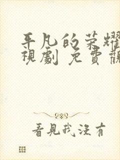 平凡的荣耀 电视剧 免费观看封面