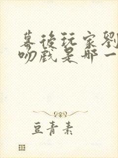 幕后玩家刘佩玥吻戏是哪一集