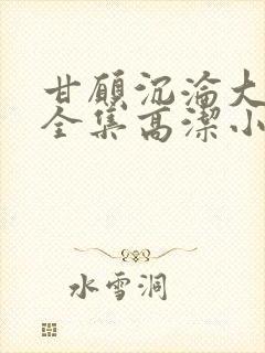 甘愿沉沦大结局全集高洁小说