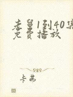 老舅1到40集免费播放