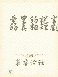 爱里的谎言仇恨的真相短剧免费