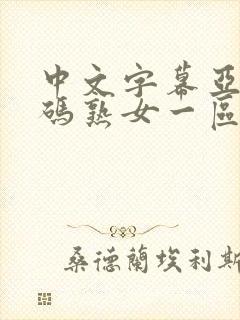 中文字幕亚洲乱码熟女一区二区三区