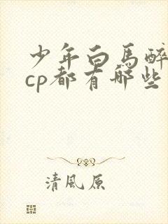 少年白马醉春风cp都有哪些封面