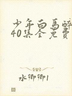 少年白马醉春风40集全免费观看
